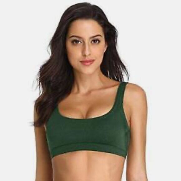 NWY Dixperfect Crop Top Bralette Bikini Top Green XL - Picture 3 of 10